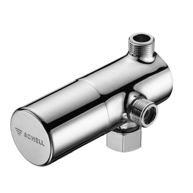 Schell Eckventil-Thermostat auf G 3/8 Abgang, verchromt