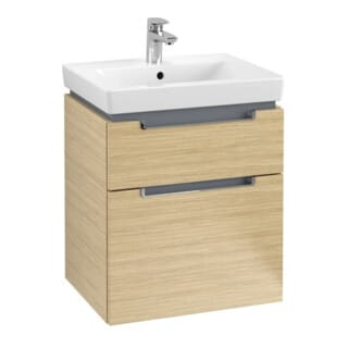 V&B Waschtischunterschrank Subway 2.0 53,7x59x42,3cm, Griff chrom, nordic oak