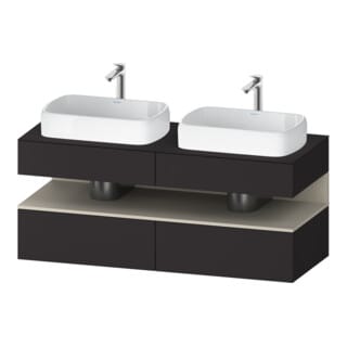 Duravit Waschtischunterschrank Qatego 140x55x60cm, T m/Gr m, Pl, Beck. beids.