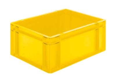 LA-KA-PE Transport-Stapelkasten B400xT300xH175 mm gelb, geschlossen ohne Griffloch
