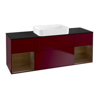 V&B Waschtischunterschrank Wandbeleuchtung Finion 160x60,3x50,1cm, Reg wal ven, Peony Matt