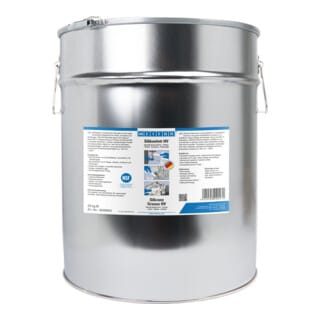WEICON Silikonfett HV, lebensmittelechtes Schmierfett, 25 kg, transluzent