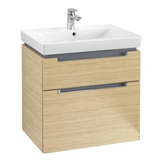 V&B Waschtischunterschrank Subway 2.0 63,7x59x45,4cm, Griff chrom, nordic oak