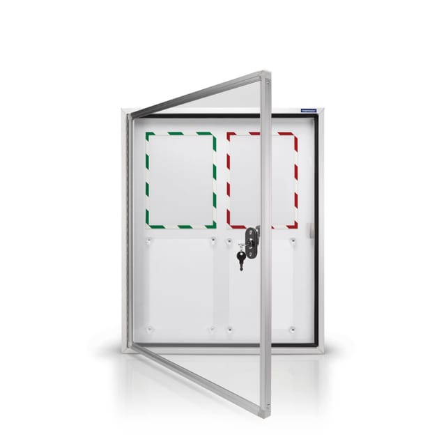 Magnetoplan Schaukasten CC für den Außenbereich, mit Sicherheitsglas, 4 xA4 650 x 780 x 65 mm