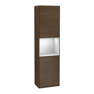 V&B Hochschrank Finion 41,8x151,6cm, li, Reg wh. m Lac, wal ven