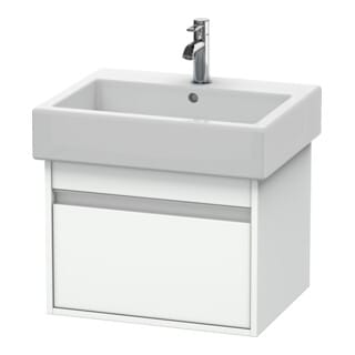 Duravit Waschtischunterschrank Ketho 55x44cm, we matt, 1 Auszug, wandhängend