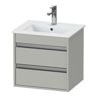 Duravit Waschtischunterschrank Ketho Compact 50x41,2x48cm, 2 La, wandhängend, betongr ma
