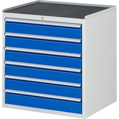 Rau Schubladenschrank m. Anti-Rutsch-Matte 6 Schubl.-XL 6x120mm