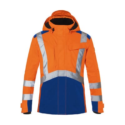 Kübler Hardshelljacke REFLECTIQ PSA 2 warnorange/kbl.blau Form 1327 Größe L
