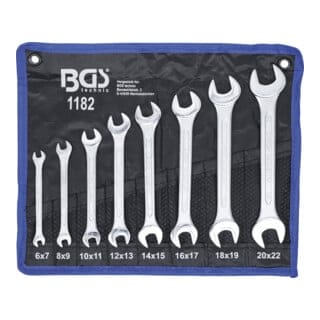 BGS Doppel-Maulschlüssel-Satz SW 6x7 - 20x22 mm 8-tlg.