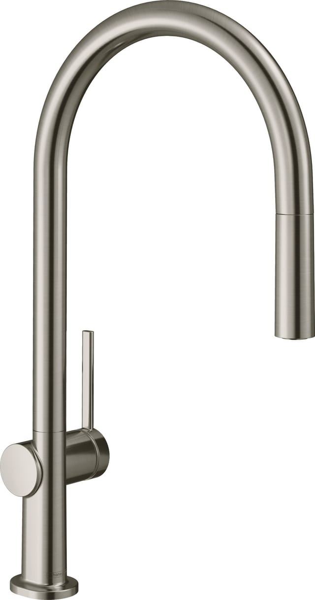 hansgrohe Spültisch-Einhebelmischer 210 Talis M54 m Ausz.-Ausl., 1j, sBox, Edelstahl-Optik
