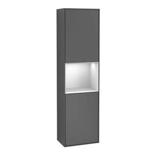 V&B Hochschrank Finion 41,8x151,6cm, l, Rg w m Lac, Anthrac. m