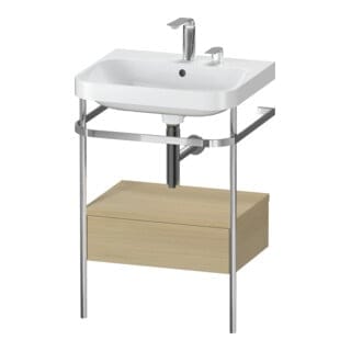 Duravit Möbelwaschtisch-Kombi Happy D.2 Plus 57,5x49cm, 2 HL, Me E, m Kons, 1 Lad