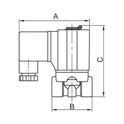 Riegler 2/2-Wege-MV., MS, NO, direktg., 24 V DC, G 1/8, PN 0-20 bar