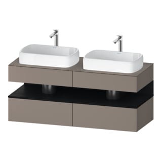 Duravit Waschtischunterschrank Qatego 140x55x60cm, E sw/Bas m, Pl, B beids.