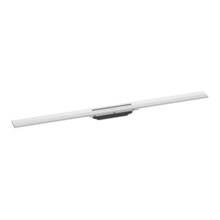 hansgrohe RainDrain Flex Duschrinne 1000mm, mattweiß, Fertigset, kürzbar