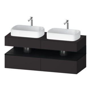 Duravit Waschtischunterschrank Qatego 140x55x60cm, E sw/gra m, Pl, B beids.