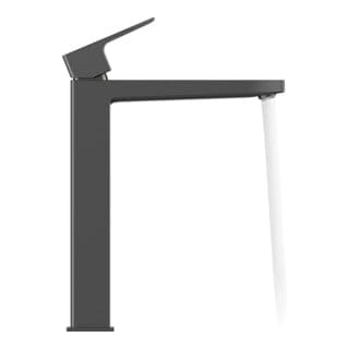 Duravit Waschtisch-Einhebelmischer XL Manhattan Ausl. 181mm, o. Zugst.Abl.Gar., sw matt