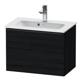 Duravit Waschtischunterschrank D-Neo Compact 61x37,2, sw/Ei sw, 1 Ausz., wandhängend