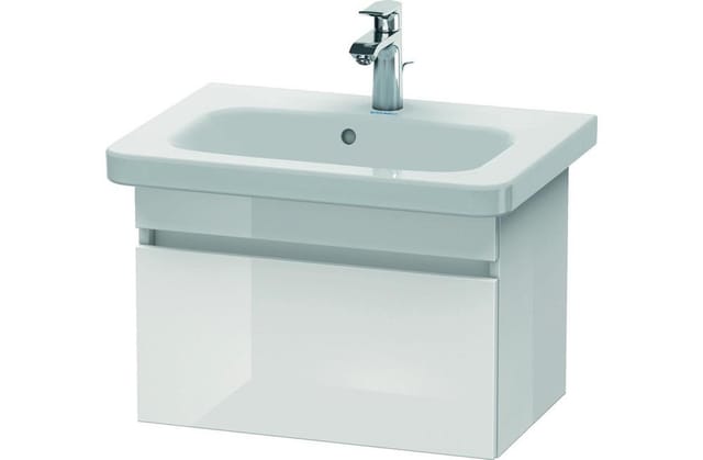 Duravit Waschtischunterschrank Com DuraStyle 58x36,8cm, weiß Hochglanz, 1 Auszug