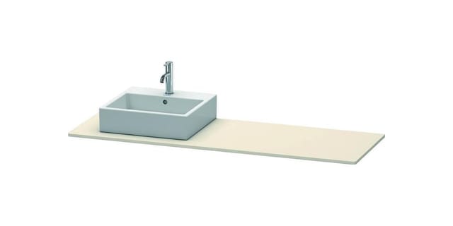 Duravit Konsole XSquare 160x55x1,6cm, m 1 Ausschn, Beck. li, Tau