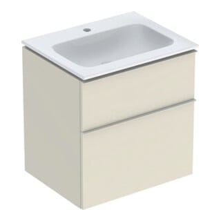 Geberit Möbel-Waschtischset iCon 60x63x48cm, we., sa hochgl., Gr. sa matt