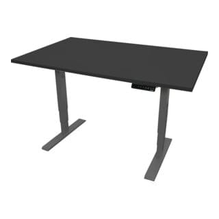 STIER Elektrisch höhenverstellbarer Schreibtisch THA 120x80cm schwarz/schwarz