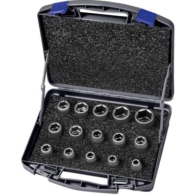 Kraftsteckschlüsselsatz 720 KS 15 OL 15-tlg.1/2 Zoll 6-kant ASW