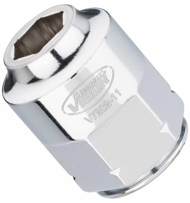 VIGOR Steckschlüssel-Einsatz superflach V7202-11 Vierkant hohl 12,5 mm (1/2 Zoll) Außen-Sechskant Profil 11