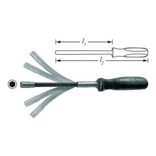 HAZET Flexible Sechskant-Steckschlüssel 426-5 s: 5 mm Außen-Sechskant