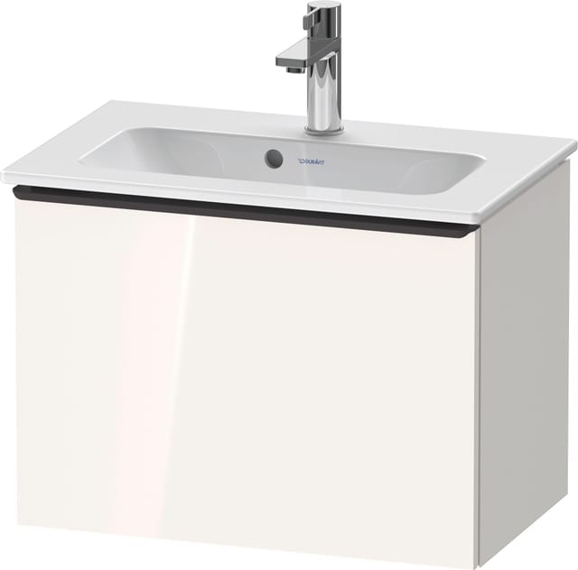 Duravit Waschtischunterschrank D-Neo Compact 61x37,2, sw/w hgl, 1 Ausz., wandhängend