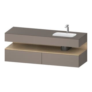 Duravit Einbauwaschtisch-Möbel-Set Qatego 160x50x60cm, Kon-WTU, B, B r, E nat/b ma