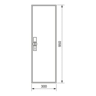 Hager Zählerschrank,universZ 950x300x205,IP44 ZB21S