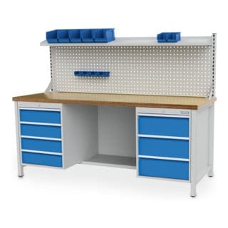 Bedrunka+Hirth Kastenwerkbank R 18-24 mit 7 Schubladen BxTxH 2000x750x859 mm