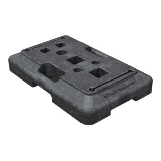 Schake Multifußplatte 20kg mit zusätzlich 60 x 60 mm Einstecktasche