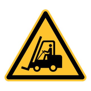 Eichner Warnschild Warnung vor Flurförderfahrze 31,5 cm PVC