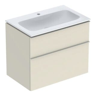 Geberit Möbel-Waschtischset iCon 75x63x48cm, we., sa hochgl., Gr. sa matt