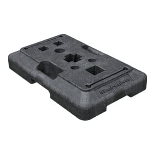 Schake Multifußplatte 20kg mit zusätzlich 2 x gekreuzte 80 x 40 mm Einstecktasche