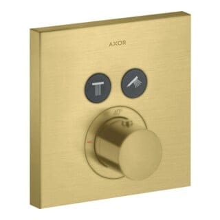 hansgrohe Fertigmontageset ShowerSelect UP-THM, 2 Verbr., eckig, brushed brass