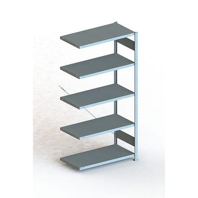 Meta Steckregal Anbauregal CLIP 230 S3 AR 2000 x 1000 x 500 mm 5 Böden, verzinkt zerlegte Rahmen