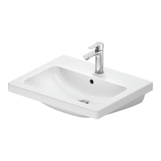 Duravit Waschtisch D-Code 60x48cm, m Hahnloch, mit Überlauf, weiß