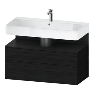Duravit Waschtischunterschrank Qatego 99x47x59cm, Ei sw, 1 Schubkast., 1 Ausz.