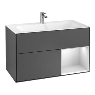 V&B Waschtischunterschrank Finion Reg re wh. matt lacquer, Anthracite matt