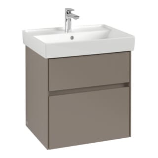 V&B Waschtischunterschrank Collaro 55,4x54,6x44,4cm, WT mittig, black oak