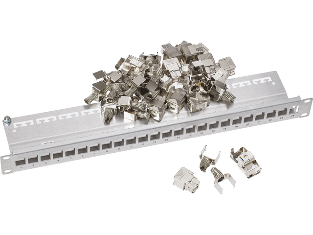 Corning Patchpanel 24 Ports 1HE mit Cat6A PL Modulen UU001622826