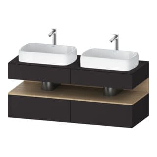 Duravit Waschtischunterschrank Qatego 140x55x60cm, E na/gra m, Pl, B beids.