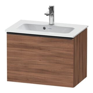 Duravit Waschtischunterschrank D-Neo Compact 61x37,2, sw/Nuss Nat, 1 Ausz., wandhängend