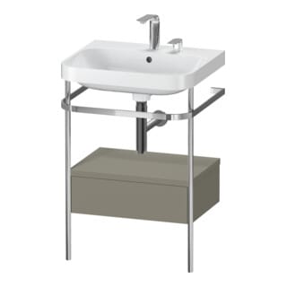 Duravit Möbelwaschtisch-Kombi Happy D.2 Plus 57,5x49cm, 2 HL, st-g m, m Kons, 1 Lad