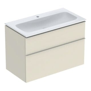Geberit Möbel-Waschtischset iCon 90x63x48cm, we., sa hochgl., Gr. sa matt