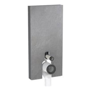 Geberit Stand-WC-Modul Monolith BH 101cm, Fr. Schiefer, S. Alu SW-chrom